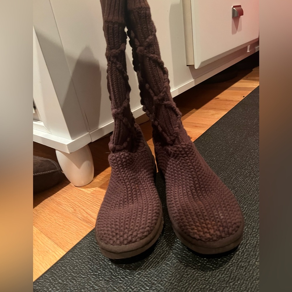 Knit Tall Brown Ugg Boot